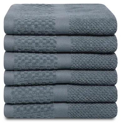 Produktbild von PHLOX Handtücher Set - Popcorn Soft Kollektion - 50x90 cm - 6 Teilig - 100% Baumwolle - 500 g/m² - Weich - Saugfähig -   Green  - Blau