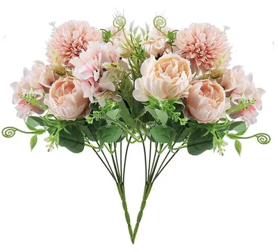 Immagine prodotto di Set di 2 fiori artificiali: peonia e ortensia, ideali per la decorazione