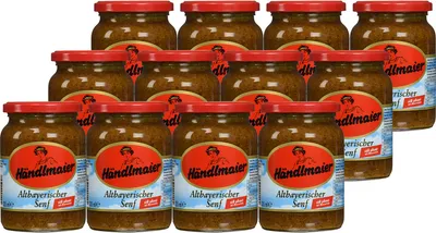 Zdjęcie produktu dla Händlmaier Stara bawarska musztarda z delikatnym chrzanem 335ml opakowanie 12 sztuk