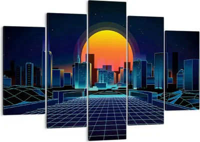 Produktbild von Bild auf Leinwand - Leinwandbild - stadt modern - 150x100cm - Wand Bild - Wanddeko - Wandbilder - Leinwanddruck - Bilder - Kunstdruck - Wanddekoration - Leinwand bilder - Wandkunst - EA150x100-3489