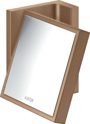 Produktbild von hansgrohe AXOR UNIVERSAL Rectangular Rasierspiegel, Vergrößerung 1,7-fach, neigbar, Rahmen Metall, 42649310