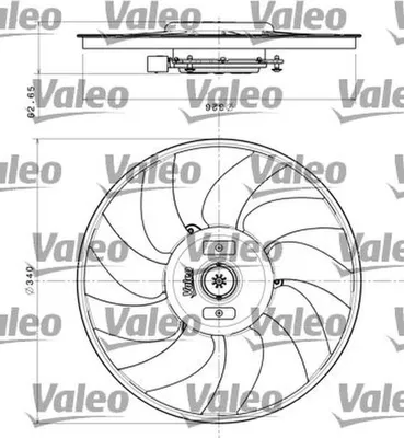 Produktbild von VALEO 696349 Lüfter Motorkühlung Kühlerlüfter für AUDI A4 Avant (8K5, B8) Wasserkühler