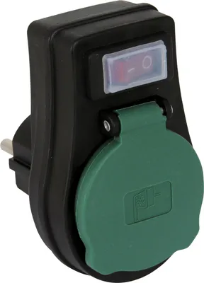 Produktbild von REV Adapter mit Schalter 1-polig, Kindersicherung, spritzwassergeschützt