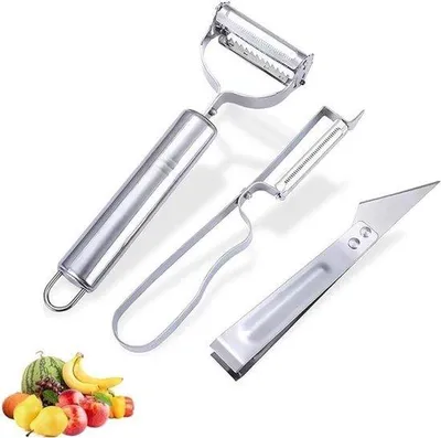 Obrázok produktu pre Odsievač na šalát vhodný na ovocie a zeleninu – vhodný na mrkvu, baklažán, mango a uhorku – 3 kusy