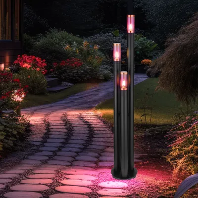 Produktbild von Smart RGB LED Stehleuchte, Edelstahl, schwarz, H 170 cm