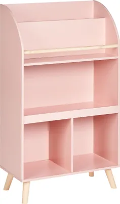 Produktbild von BELIANI Bücherregal Pastellrosa Kiefernholz MDF Regal für Kinderzimmer Kindermöbel