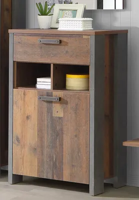 Produktbild von Schuhschrank Kommode CLIF 1-trg. Optik: Old Wood Vintage von Forte