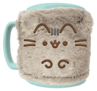 Produktbild von Pusheen-Tasse mit Teddybär-Deckel, 440 ml Fassungsvermögen