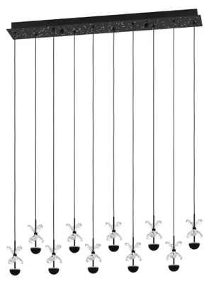 Obrázok produktu pre Čierna závesná lampa Pianopoli, 87 cm x 12 cm