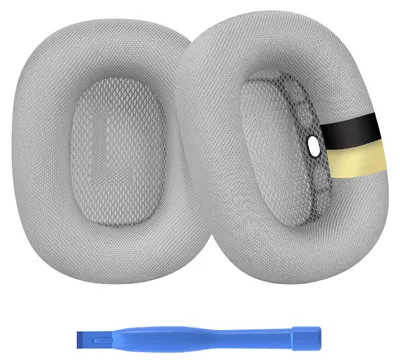 Produktbild von Ersatz Ohrpolster für AirPods Max – Memory-Schaum, Silikon & Mesh, Silber