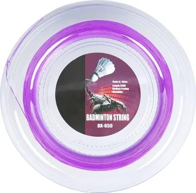 Productafbeelding van 0,72 mm, 200 meter, badmintonracket snaar, nylon, trainingsracketlijn, BX 650, paars