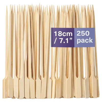 250 Holzspieße, 18 cm, für BBQ & Fingerfood, umweltfreundlich