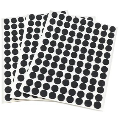 Produktbild von Adsamm® | 324 x selbstklebende Filzgleiter / Schwarz / Ø 10 mm / rund / Möbelgleiter aus Filz mit 3.5 mm Stärke
