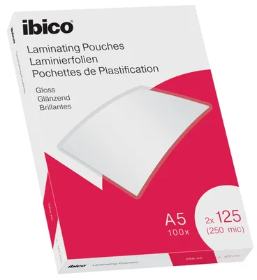Obrázok produktu pre Ibico 627315, Lesklý, Priehľadná, A5, 154 mm, 216 mm, 100 kusov