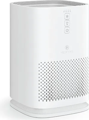 Produktbild von Medify Air MA14 Luftreiniger Allergiker – Air Purifier Schlafzimmer – HEPA H13 Filter – Nachtmodus – Kompaktes Design – Lufterfrischer Wohnung – Geruchsneutralisierer – Weiß