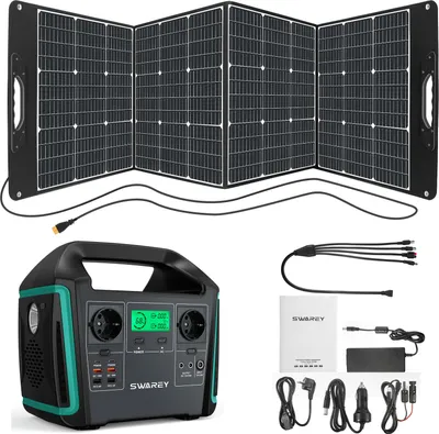 Obrázok produktu pre Power Bank Swarey S1000 1000W 201600Mah Solárna stanica Typ-C + 200W Solarpanel