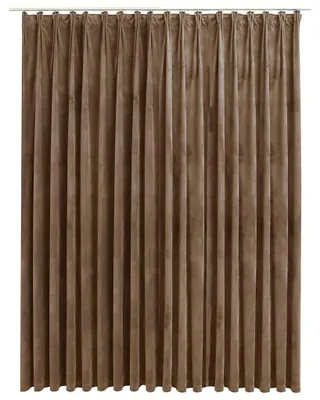 Produktbild von vidaXL Verdunkelungsvorhang mit Haken Samt Beige 290 x 245 cm