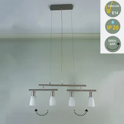 Produktbild von Decken-Pendel-Leuchte ZARA 2 x 2 flammig Esszimmer-Lampe