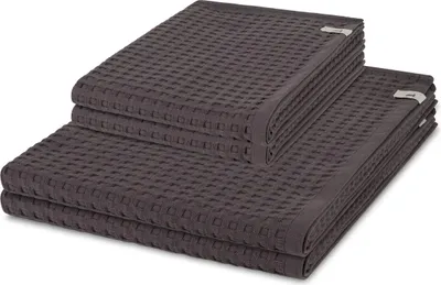 Produktbild von Möve Piquee 2 X Handtuch 2 X Duschtuch im Set Strukturierte Waffelpiquée-Oberfläche, Extra saugfähig und weich, Mit praktischem Kordelaufhänger 4er Set