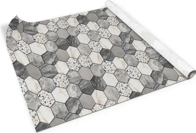 Produktbild von Dekorative sechsecke – PVC Klebefolie für Möbel – Möbelrenovierungsfolie – Möbelfolie selbstklebend – Küche – Schränke – Möbeldekorfolie – 100x50 cm