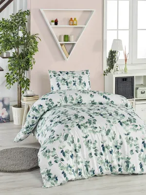Produktbild von L'Essentiel Linge de Maison, Sabine - Green vPoly, Bettwäschen, Grün, Baumwolle, 155 x 220 cm