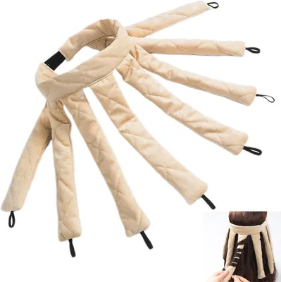 Obrázok produktu pre Natáčky bez tepla, chobotnica čelenka, 1 kus, béžová, pre vlasy