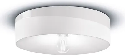 Produktbild von Deckenlampe Keramik rund Ø 40 cm Weiß E27 Retro Design Keramiklampe