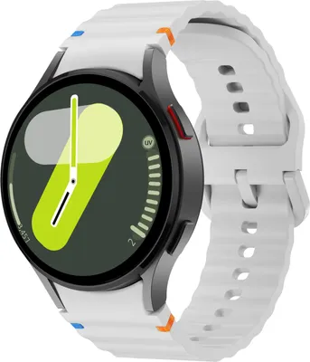 Produktbild von Strap-it Silikon-Armband „Wave“ – passend für Samsung Galaxy Watch 7 (40&44mm) / 6 / 6 Classic / 5 / 5 Pro / 4 / 4 Classic / FE – Hellgrau