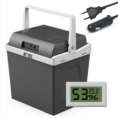 Produktbild von KOEL Box 25 - Kühlbox - Thermoelektrische Auto Kühlbox - 25L - Duale Stromversorgung 12V und 230V