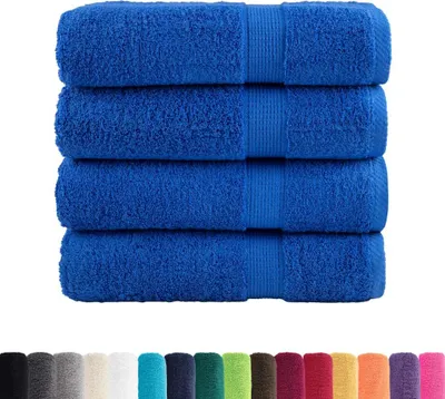 Immagine prodotto di vidaXL Asciugamani da doccia Premium SOLUND, 4 pezzi, blu, 70x140 cm, 600 g/m²