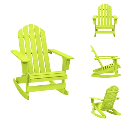 Image de vidaXL Chaise à bascule Adirondack en bois massif de sapin vert - Chaises de jardin