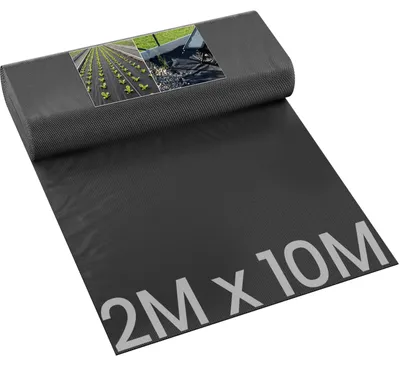 Imagen del producto de Tela antihierbas para jardín, 50 g/m², 2 x 10 metros, resistente a los rayos UV
