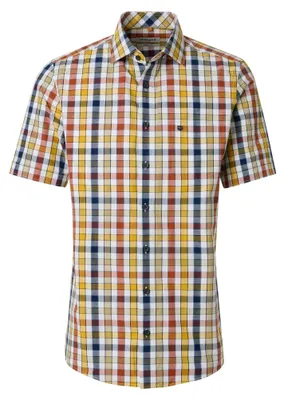 Produktbild von Redmond - Modern Fit - Herren Freizeithemd Kurzarm (261035990), Größe:M, Farbe:Terra (205)