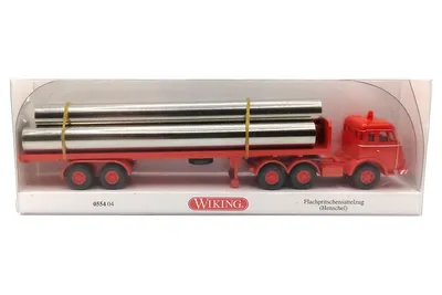 Zdjęcie produktu dla Wiking naczepa z platformą (Henschel), model samochodu dostawczego, do samodzielnego montażu, 1:87, naczepa z platformą (Henschel), unisex, 1 szt