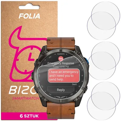 Produktbild von 6x Schutzfolie für den Bildschirm für Garmin D2 Mach 2 Pro, Bizon Watch HydroFlex