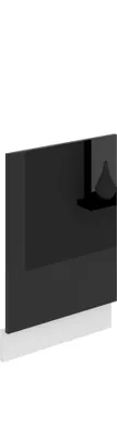 Produktbild von Belini Frontblende für Geschirrspüler PO. Frontblende Geschirrspüler 45 cm Breite. Frontplatte für Spülmaschine ohne Griff, Schwarz Hochglanz
