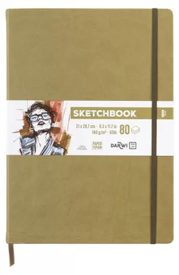 Productafbeelding van Darwi For You DF80021290005C - Genaaid schetsboek, formaat A4 (21x29,7 cm), 140g - 80 vel