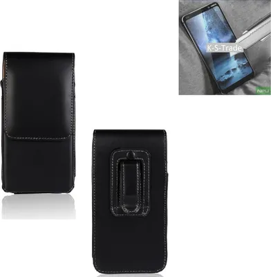 Produktbild von K-S-Trade Gürteltasche für Nokia 9 PureView Schutz Hülle Handy Hülle mit Magnetverschluss Holster in schwarz