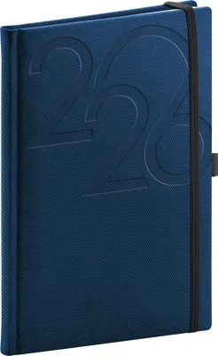 Obrázek produktu pro Notique Týdenní diář Ajax 2026, modrý, 15 x 21 cm