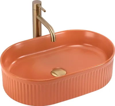 Produktbild von Aufsatzwaschbecken REA Vanda Cinnamon Matt Orange 49X31X13Cm
