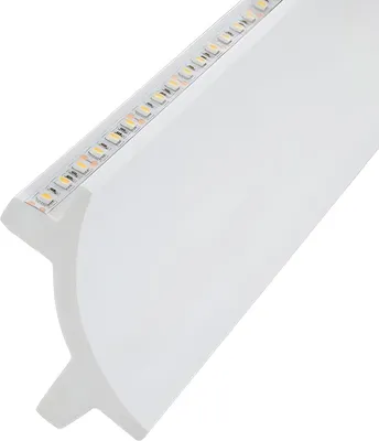 Produktbild von Sockelleiste für 2 LED-Streifen 2m Bogen Design Weiß