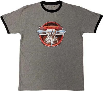 Produktbild von Van Halen - "Ringer" T-Shirt Logo für Herren/Damen Uni RO5629 (XL) (Grau/Schwarz)