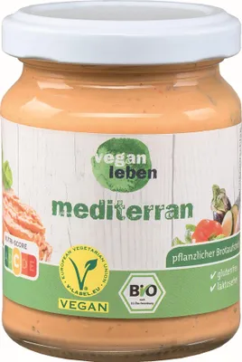 Produktbild von Vegan Leben Brotaufstrich Mediterran 125g -