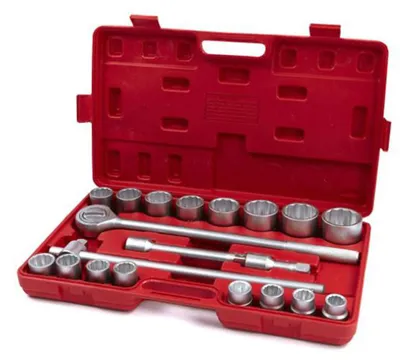 Obrázok produktu pre Sada nástrčných hlavíc - kľúčov 12-hran 3/4'' s račňou, 19 - 50mm, 20ks HBM Machines Holandsko