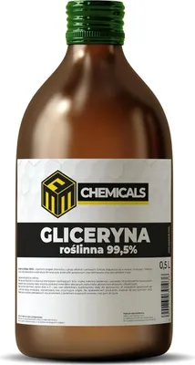 Produktbild von MRM CHEMICALS Pflanzliches Glycerin 99,5% 0,5L Glasflasche Rein Pharmaqualität Lebensmittelqualität für Desinfektion Kosmetik, Glyzerin Glycerol Natür