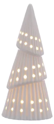 Weihnachtsbaum aus Porzellan, LED, 20 cm, Tischdeko