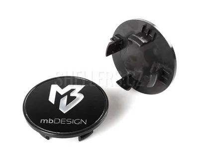 Obrázek produktu pro Středová krytka alu kola Ø 48/65 mm, mbDesign, černá matná, stříbrné logo