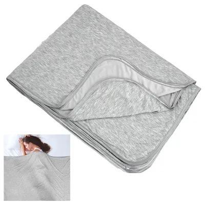 Produktbild von Kühldecke Sommerdecke, 2 in1 doppelseitige Selbstkühlende Decke,Q-Max>0,5 Dünne kühlende bettwäsche, kühldecke Bett, zum Schlafen Kältedecke,172x229cm
