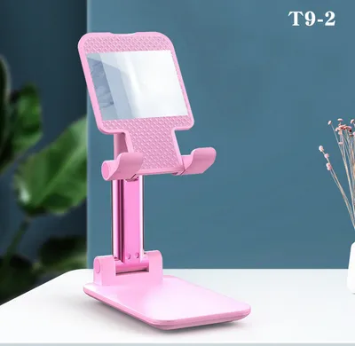 Image de Universal Desktop Mobil Telefonhalter Mini Portable Pliable Teleskopständer T9-2 Rose