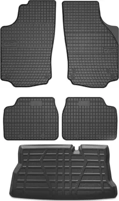 Zdjęcie produktu dla Zestaw dywaników podłogowych i wykładziny bagażnika do Opel Corsa C hatchback 2000-2006 guma 5x